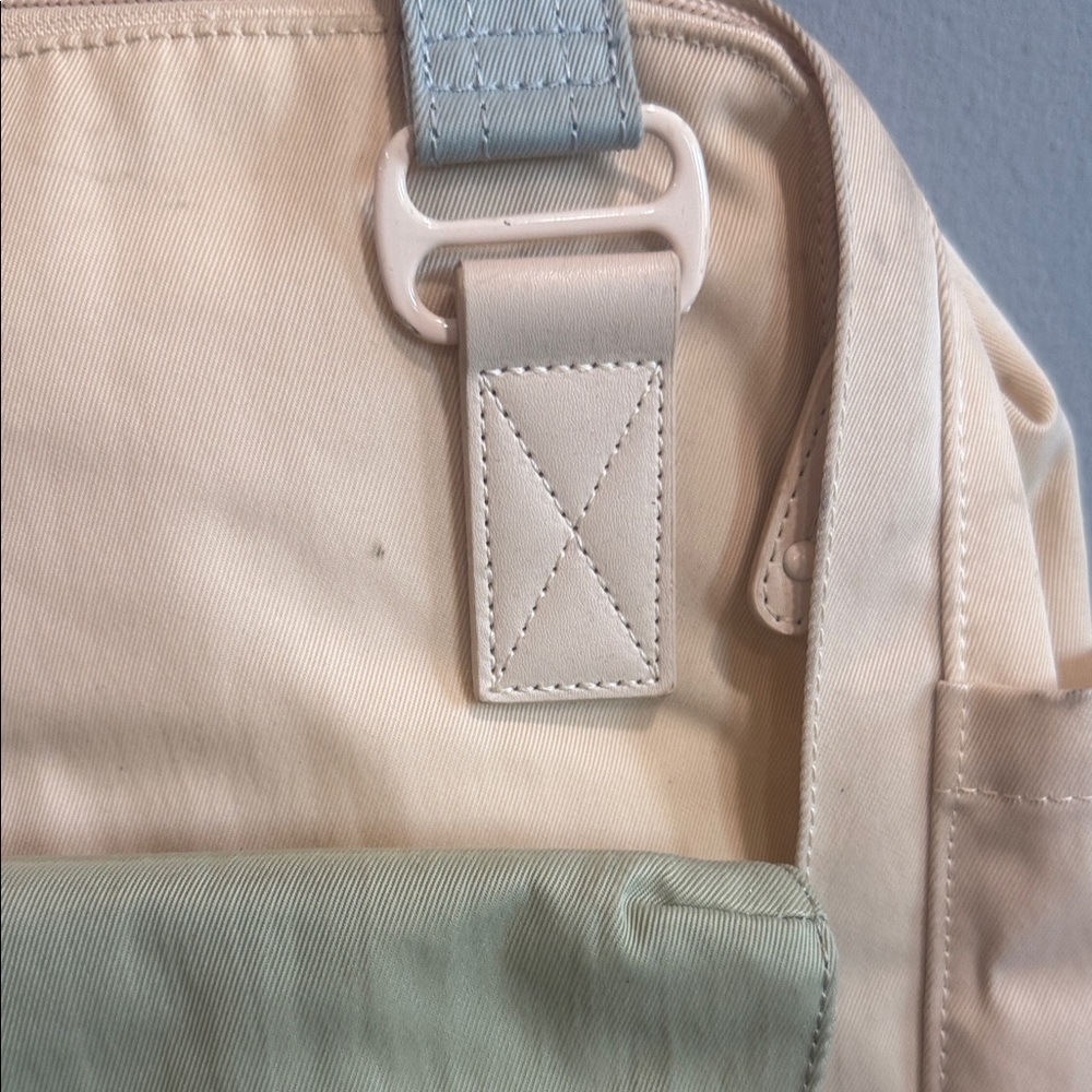 Stylish Cream and Green Backpack - Picture 4 of 5